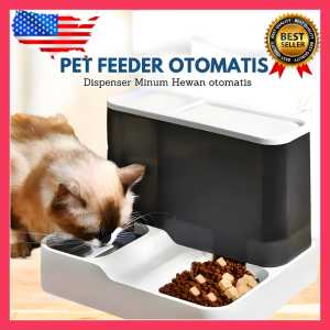 ((AUTOMATIC PET FEEDER MODEL SEKAT)) - TEMPAT MAKAN & MINUM KUCING ANJING KAPASITAS BESAR