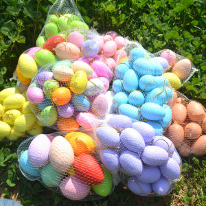 Easter Painted Egg Plastic True Color Egg Shell Kindergarten Kids DIY Handmade Material Hand Painting Coloring