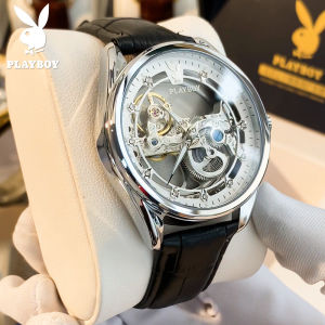 นาฬิกาข้อมือผู้ชาย สำหรับผู้ชายของแท้กันน้ำนาฬิกาลำลองสายคล้องหนังเรืองแสงรับประกันของแท้ สีอักเสบ หนึ่งๆ