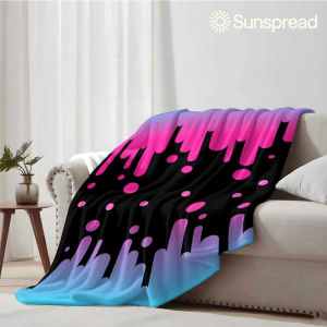 Beast Kingdom | Gradient Drip Paint Soft Warm Flannel Blanket Lightweight Cozy Christmas Halloween Home Decor Room