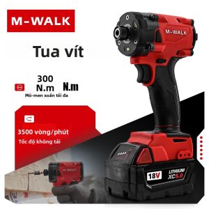 M-WALK 300N.m Mô-men Xoắn Tối Đa Máy Điều Khiển Tác Động Không Chổi Than 3500RPM Máy Vặn Vít Điện Không Dây Công Suất Cao Cho Pin Milwaukee 18V Tại Nhà DIY