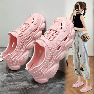 Womens Large Size Sandals Thick Bottom Platform Slip-On Beach Shoes Hollow out Casual Low Cut EVA Comfortable Footwear