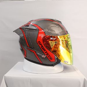 HELM SEV RED CARBON PAKET GANTENG TERBARU KEKINIAN GRATIS STIKER