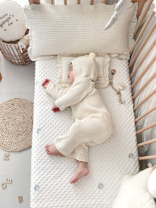 Yesibei Crib Fitted Sheet Fall and Winter Beanie Velvet Baby Bed Sheets Kids Patchwork Bed Fitted Sheet Flannel Can Be Customized
