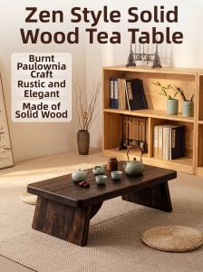 TONGMUSHIJIA | Solid Wood Low Tea Table Multifunction
