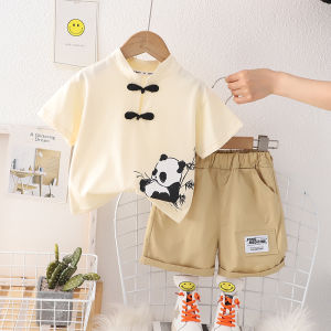 Bộ Đồ Hanfu Mùa Hè Cho Bé Trai Tay Ngắn Thời Trang Trẻ Em Phong Cách Mới 2025 Bộ Đồ Hanfu Truyền Thống Trung Quốc Cho Trẻ Em