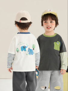 CUTEPANDAS | Áo Thun Dài Tay Mới Cho Bé Mùa Thu