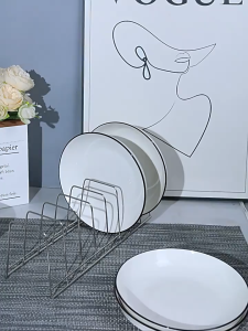 Stainless Steel Dish Rack Plate Holder Bowl Drain Rack Kitchen Cultry Drying Storage Rak