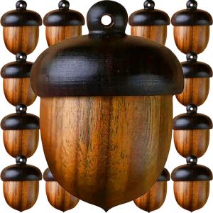 2pcs rắn gỗ tự nhiên Y học Hộp đựng thuốc gỗ đàn hương thuốc bằng gỗ Máy tính bảng trường hợp mini Pinecone hình dạng hạt lưu trữ hộp đồ treo móc khóa