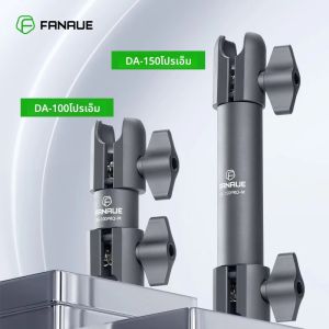 FANAUE อลูมิเนียมคู่ซ็อกเก็ตแขนหมุนสําหรับ 20mm Ball Head Base Adapter สําหรับ Gopro insta360 จักรยานรถจักรยานยนต์กล้องขยายแขน