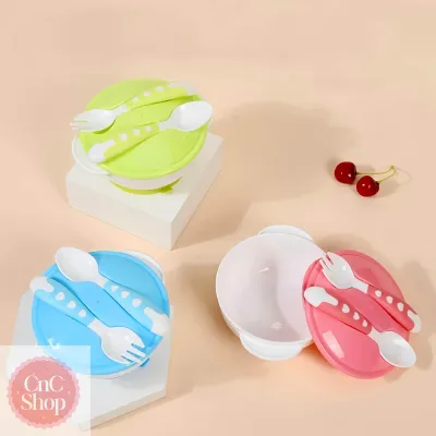 MANGKUK BAYI DAN BALITA SATU SET LENGKAP DENGAN SENDOK GARPU
