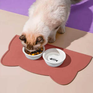 Silicone Pet Feeding Dog Cat Bowl Food Mat Non-Stick Waterproof Pet Food Feeding Pad Puppy Feeder Tray Water Cushion Placemat