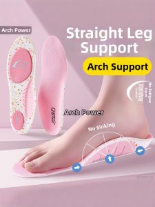 ZUYINBULUO | Arch Support Insoles Shock Absorption Long Time Standing Comfortable For High Arches Leg Correction Female