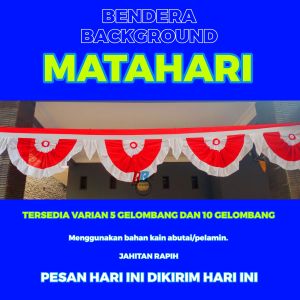 Bendera Background Matahari 10 Gelombang 85 Meter