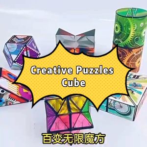 Three-Dimensional Magic Cube Magnetic Cube Creative Puzzles Cube Smoothly Sensory Toy Kids Space Thinking Toys