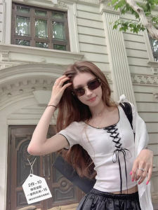 SourceWithU Grapefruit Mint Ice 95 Cotton 3 Colors Refreshing Silk Ribbon Ballet Tee Womens Slim Fit T-Shirt Summer Short Sleeve round Neck