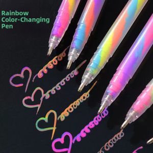 MOMIAN | Rainbow Color Changing Shimmering Multicolor Pen 6 Colors