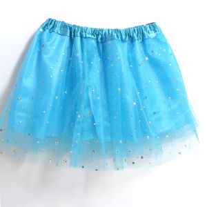 Adorned with sparkling star and moon patches this sweet short tutu skirt features dreamy candy - hued mesh.