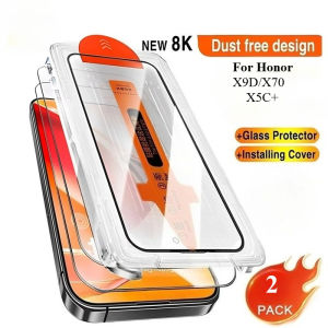 2 Pcs Premium Oleophobic Coating Tempered Glass For Honor X9D X5C+ X70 Screen Protectors Dust Free