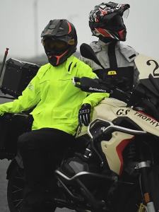 Motorcycle Raincoat Suit Waterproof Windproof Reflective Lightweight Rain Gear Jacket Pants Set for Men Outdoor Riding Raincoat