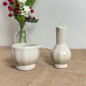 เซรามิก แก้ว ชุดกรวดน้ำ ที่กรวดน้ำ ชุดกรวดน้ำเซรามิก ที่กรวดน้ำเซรามิค สูง 5นิ้ว 1 ชุดได้ 2 ชิ้น ได้ แก้วรองน้ำ ที่ขวดกรอกน้ำ