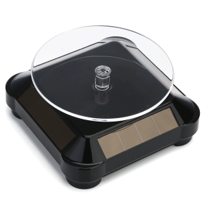 แท่นหมุนโชว์สินค้าพลังงานแสงอาทิตย์ขนาดเล็ก สำหรับถ่ายวิดีโอ โชว์เครื่องประดับ แท่นหมุนโชว์สินค้า แท่นโชว์กำไล แท่นโชว์หยก