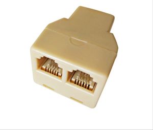 Đầu chia line điện thoại bàn 1 ra 2  bộ chia RJ11 tín hiệu điện thoại 1-2
