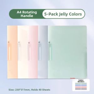 deli | Rotating Transparent Large Capacity Student File Folder