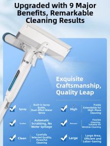 Household Window Cleaner Tool Water Collection High Rise Window Squeegee Professional Maid Cleaning Tool Glass Cleaning Device