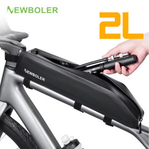 NEWBOLER 2L Bike Bag Portable Frame Front Tube Cycling Bag MTB Road Bicycle Pannier Bag Large Capacity Ultralight Cycling Bag