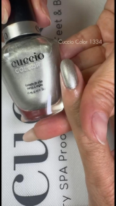 Cuccio Nail Color Polish 1334 (US Products)  An Antique Silver Metallic 13ml