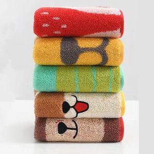 3/5pc Cartoon Print Childrens Face Towel Cotton Baby Bath Towel Household Skin-Friendly Face Towel Shower Products Baby Stuff