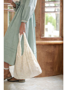 Retro Artistic Canvas Vest Bag Single Shoulder Bag Versatile Simple Style Village Dream Pillow Su Mo French Style Bag