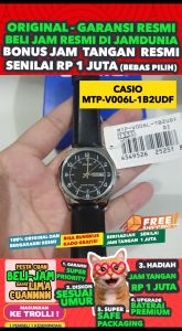 Jam Tangan Pria Cocok untuk Olahraga: CASIO MTP-V006L-1B2