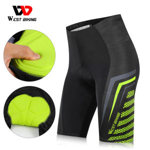 WEST BIKING Cycling Shorts 3D Padded Bike Shorts with Pockets Shockproof Breathable Bicycle Pants Men Women Underwear Riding Shorts Cycling Equipment