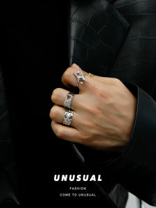 ผลิตภัณฑ์ชุ่มชื่นแหวนเซอร์โคเนียสำหรับผู้หญิงแหวน สไตล์เป็นกลาง รุ่นสำหรับการเพิ่มความสวยคมบางสำหรับแหวนเงินย้อนยุค