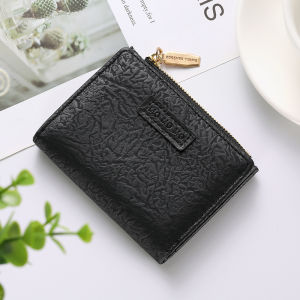 Ins Short Foldable Ultra-Thin Wallet for Women Korean Style 2024 New Simple Fashion Retro Coin Purse Card Holder Youth Summer PU Leather