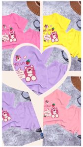 Bộ bé gái hình gấu cho bé gái siêu xinh cho bé 6-24kg.BGL23.