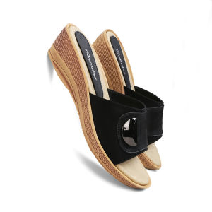 Raindoz RMH 334 - SELOP CASUAL WANITA | Sandal Wedges Sintetis Tinggi 5 Cm