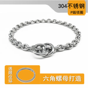 Medium to Large Dog Training Collar Stainless Steel Leash Chien Accessory Durable Pet Supplies Dog Harness Leash Combination