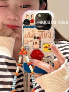 Korean Style Dog Walking Girl Phone Case for OnePlus Ace5 pro Full Cover Cute Cartoon Pattern Silicone Protective Shell 5G Support