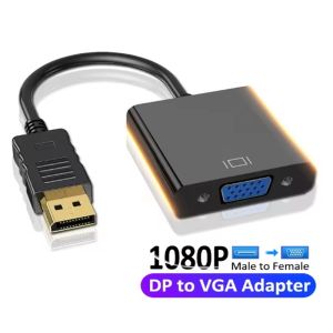 1080P DisplayPort Display Port DP to VGA Adapter Cable VGA Female Converter for PC Computer Laptop HDTV Monitor Projector Cable