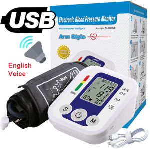 Portable Digital Upper Arm Blood Pressure Monitor Measurement Tool Blood Pressure Monitor Meter Tonometer Sphygmomanometer