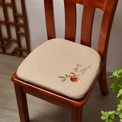 New Chinese Style Rosewood Dining Chair Seat Cushion Solid Wood Table Horse Hoof Shaped Chair Pad Restaurant Tea House Chair Cushion