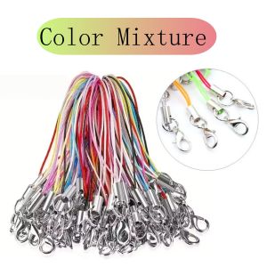 10-100PCS Lobster Clasp Lanyard Strap Cord Mobile Cords Charm Nylon Key Ring Chain For DIY Keyring Jewelry Making Accessories