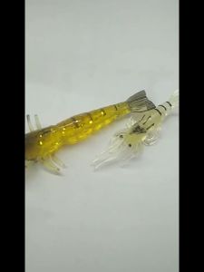 10PCS Fake Shrimp Road Bait with Hooks Small Grass Shrimp Glow-in-the-dark Soft Bait Small Shrimp Fake Bait Fishing Lures