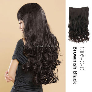 Wavy Half Wigs Clip in Hair Extensions Invisible Natural Soft Hairpiece for Women Girls