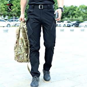 PLOVER Mens Outdoor Waterproof Cargo Pants tactical pants mens special forces multi-pocket trousers wear-resistant
