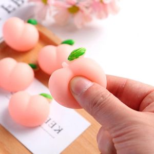 【Hot Sale】10pcs New Squeeze Funny Toy Anti-stress Mini Peach Stress Relief Squeeze Gag Novelty Children Kids TPR Soft Rubber Vent Cute Toys