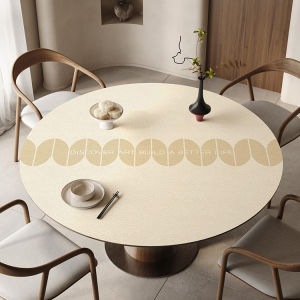 Waterproof round Tablecloth Large Size Home Balcony Tea Table Mat Oil Resistant Easy Clean round Dining Table Pad Cotton Fabric